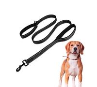 Edipets, Guinzaglio per Cani Grande, con Doppia Maniglia Imbottita, Riflettente, 1,8 m, Antiscivolo, per Cani Medi e Grandi (Nero/Nero)