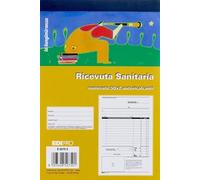 Edipro 10pz Blocco Ricevute Sanitarie 50 fg. in 2 copie 15x23 cm E5275CN