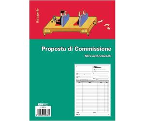 Edipro 5 pz Copia Commissioni 50 fg. in 2 copie 29,7x22 cm E5236A