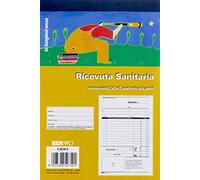 Edipro E 5275 C Blocco ricevute sanitarie numerate, 50 fogli autoricalcanti 23 x 15 cm, 1 blocco
