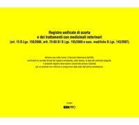 EDIPRO - E2888 - Registro unificato di scorta medicinali veterinari e dei trattamenti (Copertina Gialla) 23 pagine numerate f.to 24,5x31