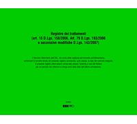 EDIPRO - E2890 - Registro dei trattamenti terapeutici (Copertina Verde) 46 pagine numerate f.to 24,5x31