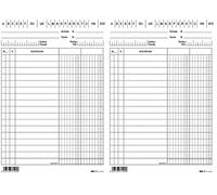 EDIPRO - E3159VE - 100 schede a 2 colonne verde f.to 17x12 (Confezione da 2)