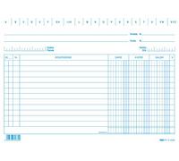 EDIPRO - E3266BL - 100 schede dare/avere/saldo blu f.to 15x21