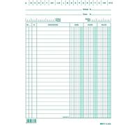 Edipro E3336VE 100 Schede Dare/Avere/Saldo, Verde f.to 21 x 15