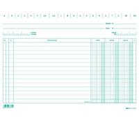 Edipro E3373VE - 100 schede dare/avere/saldo verde f.to 17 x 24