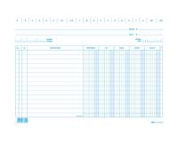 EDIPRO - E3379BL - 100 schede dare/avere/saldo/IVA blu f.to 17x24