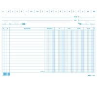 EDIPRO - E3379BL - 100 schede dare/avere/saldo/IVA blu f.to 17x24