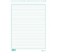 EDIPRO - E3393VE - 100 schede rigate verde f.to 24x17