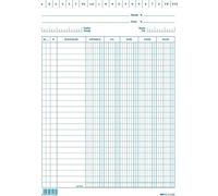 Edipro - E3426BL - 100 schede dare/avere/saldo/IVA blu f.to 24x17