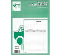 EDIPRO - E5237A - Blocco copia commissioni - 33 fogli 3 copie autoricalcanti - 29,7 x 21cm - Edipro - 51911 - Conf. da 1 Pz. - E5237A