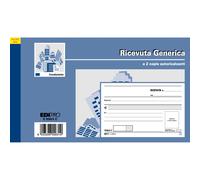 EDIPRO - E5563C - Blocco ricevute generiche - 50 fogli 2 copie autoricaricanti - 9,9 x 17cm - 50 fogli - Edipro - 50278 - Conf. da 1 Pz. - E5563C