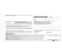 EDIPRO - E5876N - Schede di notifica 2 copie 4 lingue Snap (250 schede) f.to 9,9x22