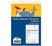 EDIPRO - E5964 - Blocco conto albergo/pensione 7 giorni 100 fogli uso mano f.to 22x14,8