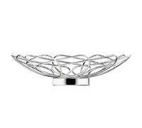 EdirFtra Grande Ciotola di Frutta in Filo d'Argento, Cesto di Frutta in Filo d'Argento, Cesto di Frutta in Filo Metallico, Cesto di Frutta in Acciaio Inossidabile, Organizer da banco per Cucina