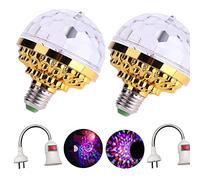 EdirFtra Lampadine LED Disco a Due Colori, con Presa Girevole, lampadine Decorative stroboscopiche RGB del Partito, per la Barra del Club del Partito Halloween Natale