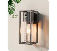 EDISHINE Lampada Parete Esterna E27, Sensore di Movimento, IP44, Antracite
