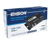 EDISION HDMI Modulator 3in1 mini loop, Modulatore HDMI a Terrestre DVB-T, ISDB-T o Cavo DVB-C, Distribuzione Full HD su Cavo Coassiale, H D M I -OUT, RF-in, Mini formato, Display LED, Plug & Play