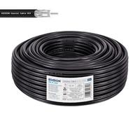 EDISION OCX-50 Cavo Coassiale 50m, Cavo Antenna TV SAT Esterno/Interna PE Nero, Rame CU/AL, 17PAtC, CPR Fca, Classe A, Cavo SAT, per DVB-S2, DVB-T/T2, DVB-C, RADIO, Bobina 50m