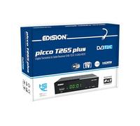 EDISION PICCO T265 plus Modello 2024 Decoder Digitale Terrestre 2024 Full HD DVBT2 H265 HEVC 10 Bit Bonus TV, FTA, USB, HDMI, SCART, Sensore IR, Supporto USB WiFi, Telecomando Universale 2in1, Main 10