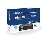 EDISION PING T2/C Decoder DVB-T2 HD Ricevitore Digitale Terrestre H265 HEVC 10 Bit Bonus TV, 2xUSB, HDMI, SCART, LAN, Sensore IR, RS232, Supporto USB WiFi, Telecomando Universale 2in1, Main 10