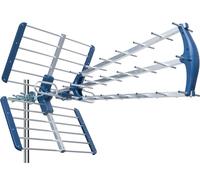 EDISION TALOS 15db Antenna TV tripla Digitale Terrestre UHF 21-48 esterno, con filtro 5G LTE, per Ricezione il segnale Digitale Terrestre DVB-T/T2, Frequenze 470-694Mhz, Lunghezza 96cm, LTE700, Blu