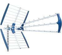 EDISION TALOS 18db Antenna TV tripla Digitale Terrestre UHF 21-48 esterno, con filtro 5G LTE, per Ricezione il segnale Digitale Terrestre DVB-T/T2, Frequenze 470-694Mhz, Lunghezza 105cm, LTE700, Blu