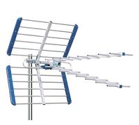EDISION YAGI V 15db Antenna TV Digitale Terrestre UHF 21-48 esterno, con filtro 5G LTE, per Ricezione il segnale Digitale Terrestre DVB-T/T2, Frequenze 470-694Mhz, Lunghezza 105cm, LTE700, Blu