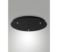 EDISON 3481-51-101 MONTATURA NERA TONDA 3 FORI D.50cm