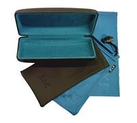 Edison & King Custodia occhiali in confezione risparmio: custodia rigida, custodia a inserto, custodia e panno per la pulizia