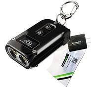 EdisonBright Nitecore TINI2 SS Acciaio Inox 500 Lumen USB Ricaricabile LED Portachiavi Luce Adattatore di Ricarica
