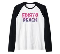 Edisto Beach Carolina del Sud - Edisto Beach SC 70's Retro Maglia con Maniche Raglan