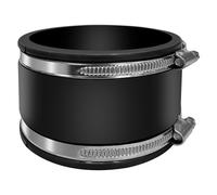 Editbar Manicotto flessibile in gomma da 100 mm, con due fascette in acciaio inox, connettore per tubi, manicotto flessibile per il collegamento di ventilatori tubolari, filtri a carbone