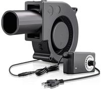 Editbar Ventola radiale da 12 V, 220 V, con controller per elettrodomestici, ventola per ventilazione, cambio della ventola, barbecue, camino gonfiabile, turbina per riscaldatori, barbecue, picnic