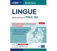 EdiTEST. Lingue. 3000 quiz. Ampia raccolta di quesiti tratti da prove reali e 10 simulazioni d'esame per la preparazione ai test di ammissione. Con software di simulazione. Con video-lezioni