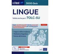 EdiTEST. Lingue. 3000 quiz. Ampia raccolta di quesiti tratti da prove reali e 10 simulazioni d'esame per la preparazione ai test di accesso. Con Contenuto digitale per download e accesso online