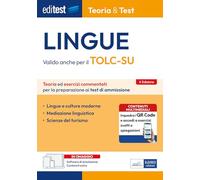 EdiTEST. Lingue. Teoria & test. Teoria ed esercizi commentati per la preparazione ai test di ammissione. Con contenuti extra. Con software di simulazione