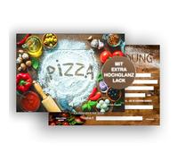 Edition Colibri 10 biglietti di invito per compleanno per bambini, con pizza, formato A6, invito per feste di pizza, invito per compleanno ragazzo e ragazza