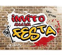 Edition Colibri 10 inviti per festa di compleanno; motivo: GRAFFITI/inviti di compleanno per bambini/in Italiano (11030 IT)