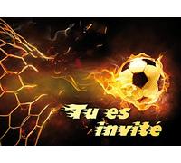 Edition Colibri (10717 FR - Confezione da 12 biglietti d'invito in francese per un compleanno o per una festa di calcio