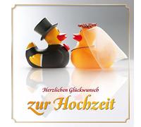 Edition Colibri, 10818, biglietto di auguri per matrimonio, con busta,con divertenti anatre come coppia di sposi, un'idea originale per un biglietto d'auguri divertente