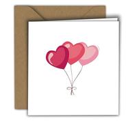 Edition Colibri Biglietto di San Valentino per lui e per lei, formato A6, con busta, biglietto d'amore, anniversario, biglietto di San Valentino, cuore (mongolfiera)
