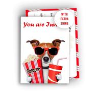 Edition Colibri Inviti di compleanno con cane, 10 biglietti da compilare per bambini e amanti degli animali domestici, divertenti inviti per feste con design a tema film per ragazzi e ragazze