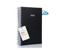 edition cumulus 2026. Il grande spessore nero (nero) - Calendario DIN A4 - Made in Germany - spazio generoso per i vostri appuntamenti quotidiani, perfetto per l'ufficio e la casa