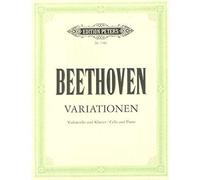 EDITION PETERS BEETHOVEN LUDWIG VAN - VARIATIONS - CELLO AND PIANO Classical sheets Cello