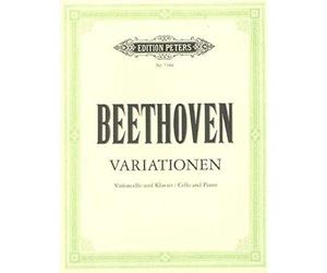 EDITION PETERS BEETHOVEN LUDWIG VAN - VARIATIONS - CELLO AND PIANO Classical sheets Cello