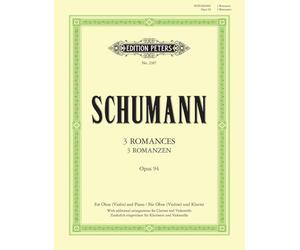 EDITION PETERS SCHUMANN R. - 3 ROMANCES OP.94 - HAUTBOIS OU VIOLON, PIANO Classical sheets Oboe by Robert Schumann (Sheet music) Sheet music