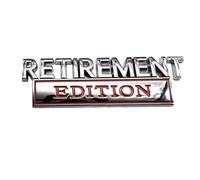Édition Retraite Insigne - de zinc Emblèmes Auto | Autocollant Métallique pour Voiture, Badges Automobiles, Adhésif Extérieur Métallique 3D Véhicule Automobile pour Capot Coffre SUV