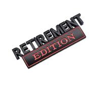 Édition Retraite Insigne - de zinc Emblèmes Auto | Autocollant Métallique pour Voiture, Badges Automobiles, Adhésif Extérieur Métallique 3D Véhicule Automobile pour Capot Coffre SUV