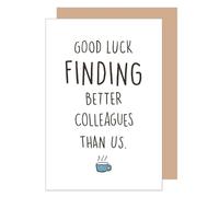 Edition Seidel Biglietto d'auguri premium con busta Biglietto d'addio con scritta Biglietto d'auguri Billet Pensionamento Lavoro Cambio Uomo Donna Collega Amici (AS139 SW024)